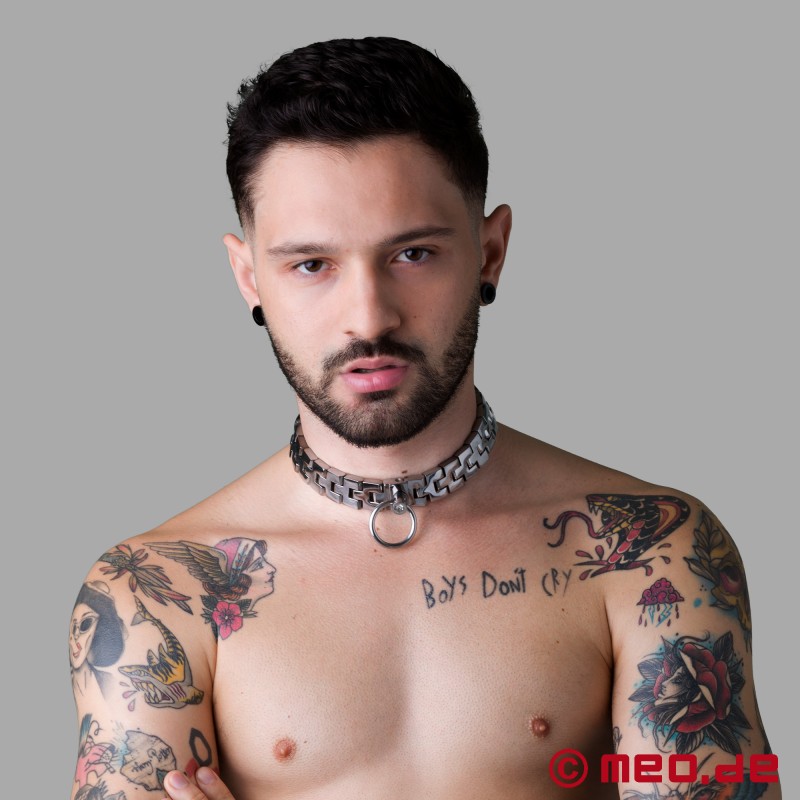 BDSM collar Spartacus™ - silver