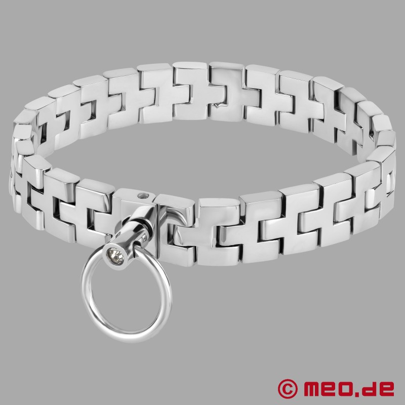 BDSM collar Spartacus™ - silver - 2