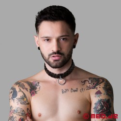 BDSM collar Spartacus™ - black matte - Thumbnail