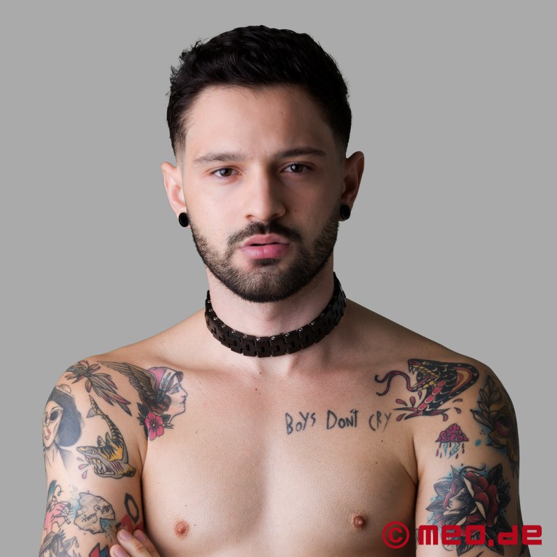 Collar BDSM Spartacus™ - negro mate