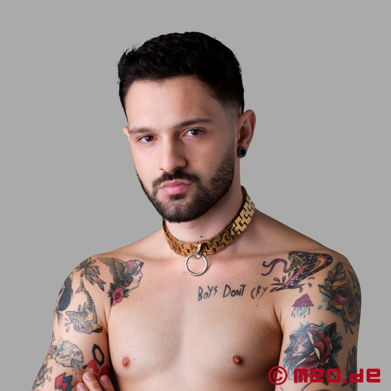 BDSM obojek Spartacus™ - zlatý - 1