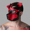 Playful Pup Hood - maszk fekete/piros színben