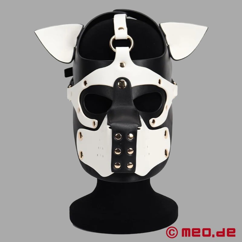 Playful Pup Hood - Maske i sort/hvid