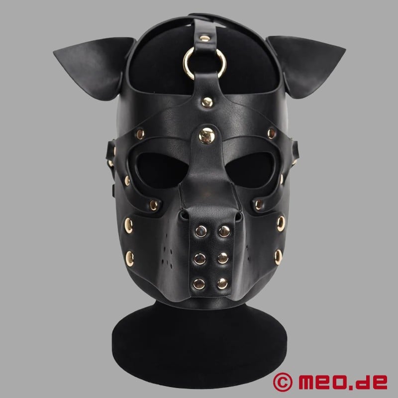 Playful Pup Hood - Mască negru/negru