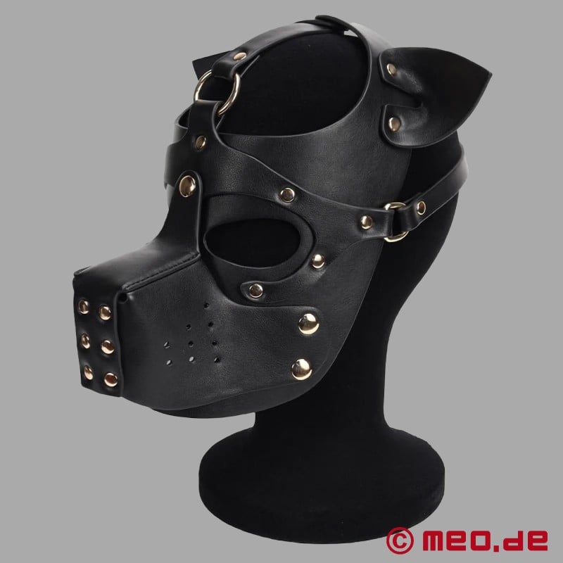 Playful Pup Hood - Mask in black