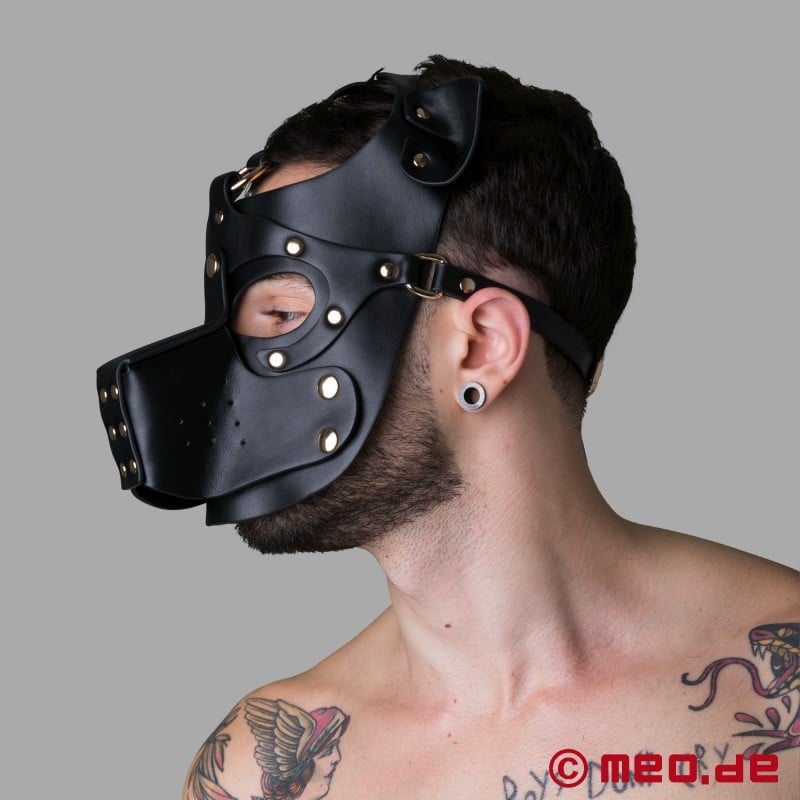 Playful Pup Hood - Mask in black