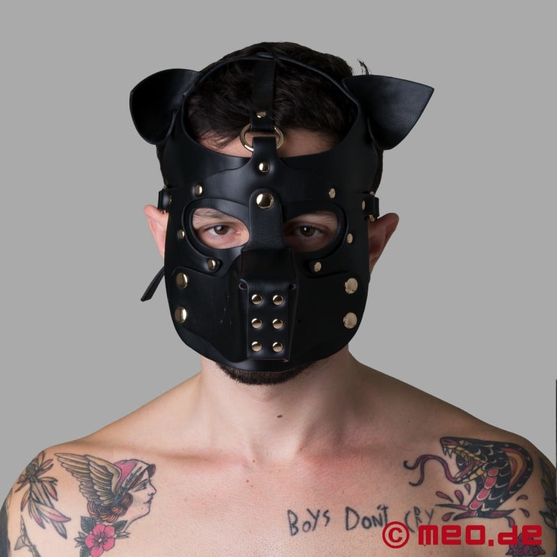 Playful Pup Hood - Mask in black