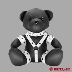 BDSM Leather Teddy Bear - White Willy