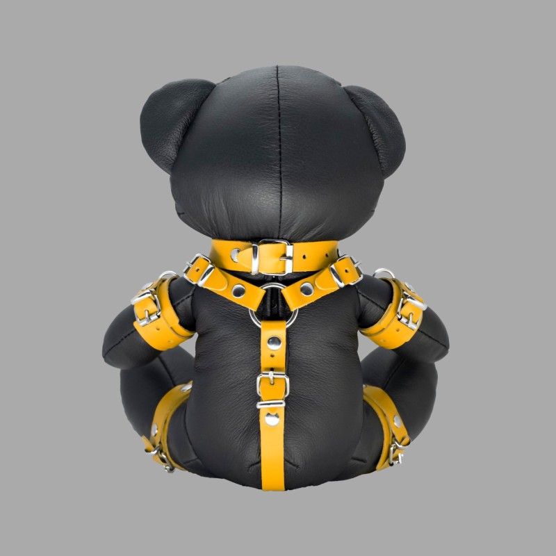Miś BDSM wykonany ze skóry - Yellow Yoyo - 2