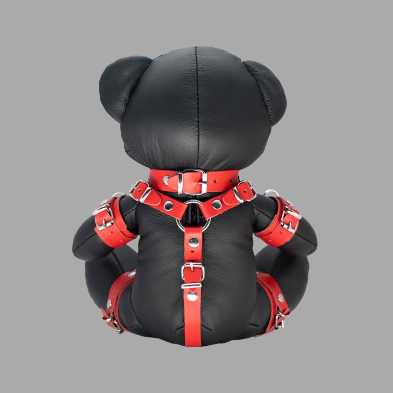 Urso de peluche BDSM em couro verdadeiro - Red Randy - 2