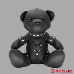 BDSM teddy bear made of leather - Black Bruno