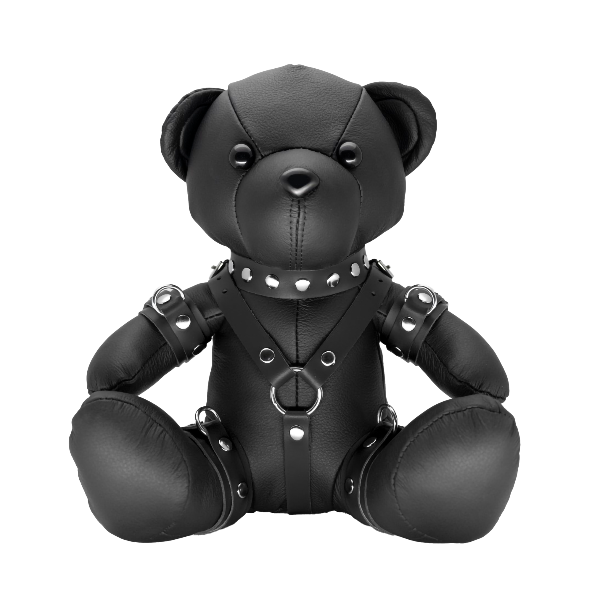 Buy BDSM Teddy - black from MEO | Leather Teddy Bears & Bondage Bearz