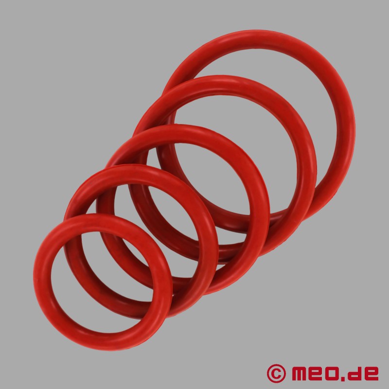 CAZZOMEO Red Rubber Cock Ring