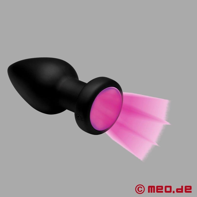 Anální zástrčka STROBO se světlem - butt plug s LED stroboskopem