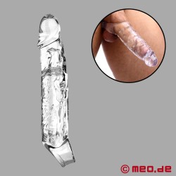 Penis Sleeve – Groß – 19 cm - transparente Penismanschette