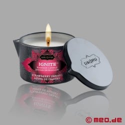 BDSM игра с восък - Kama Sutra Ignite Massage Candle - Strawberry Dreams