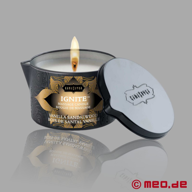 Chandelle de massage Kama Sutra Ignite - Vanille - Bougie de massageet bois de santal