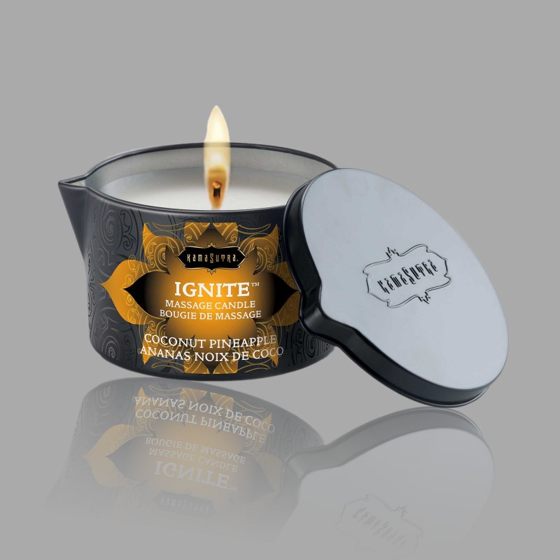 Chandelle de massage Kama Sutra Ignite - Ananas et noix de coco - Bougie de massage - 1