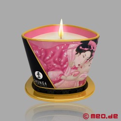 Candela da massaggio Shunga - petali di rosa