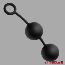 Zware stalen anale ballen met siliconen coating - Thumbnail