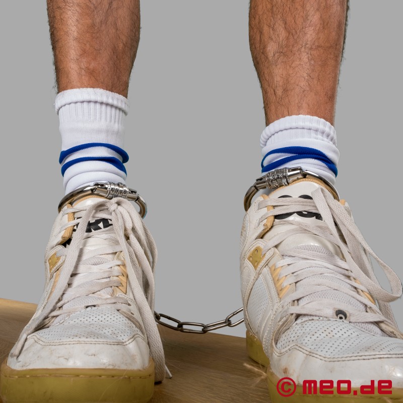 Steel ankle restraints for self bondage with combination lock - 5