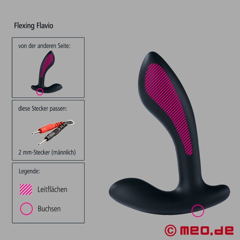 Stimulateur de prostate FLEXING FLAVIO avec E-Stim - Mystim Electrosex