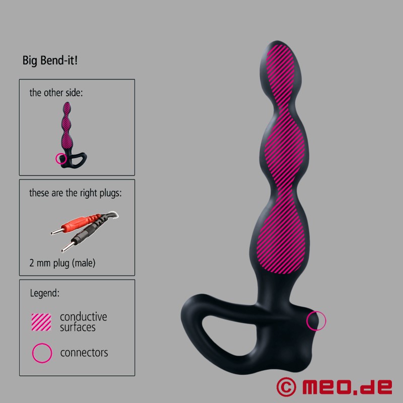 ¡BIG BEND-IT! Estimulador de próstata con E-Stim - Mystim Electrosex