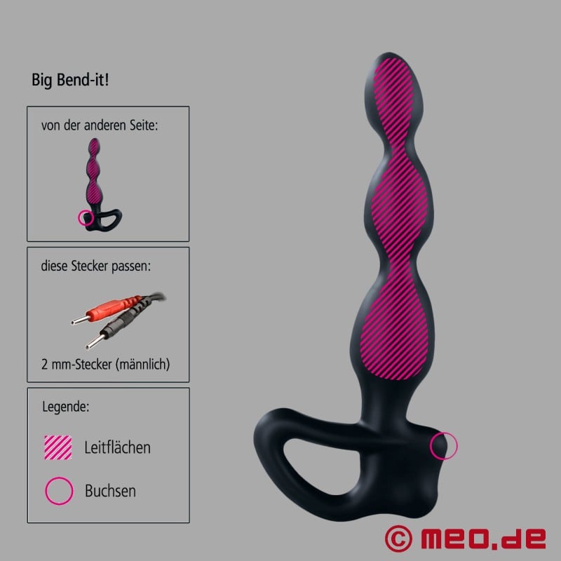 ¡BIG BEND-IT! Estimulador de próstata con E-Stim - Mystim Electrosex