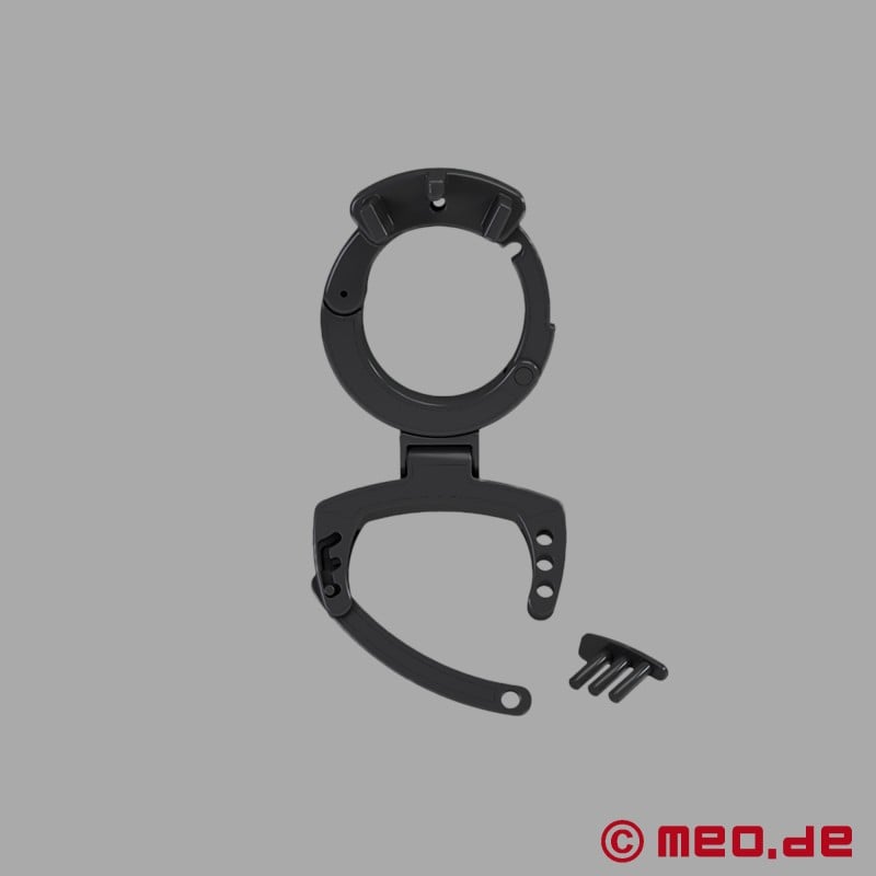 PUBIC ENEMY NO 3 - E-stim chastity belt with testicle crusher - Mystim Electrosex