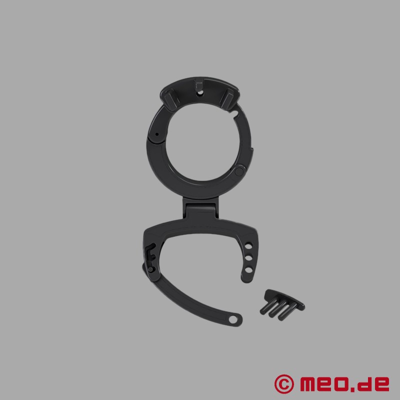 PUBIC ENEMY NO 3 - E-Stim Chastity Belt with Testicle Squeezer - Mystim Electrosex