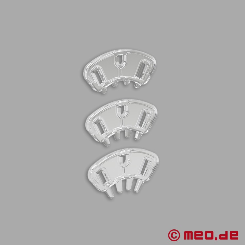 Mystim Pubic Enemy™ No. 3 - клетка целомудрия с электронным стимулятором и функцией CBT - 6