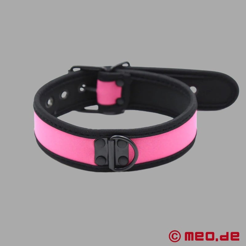 BDSM neopreen halsband in roze