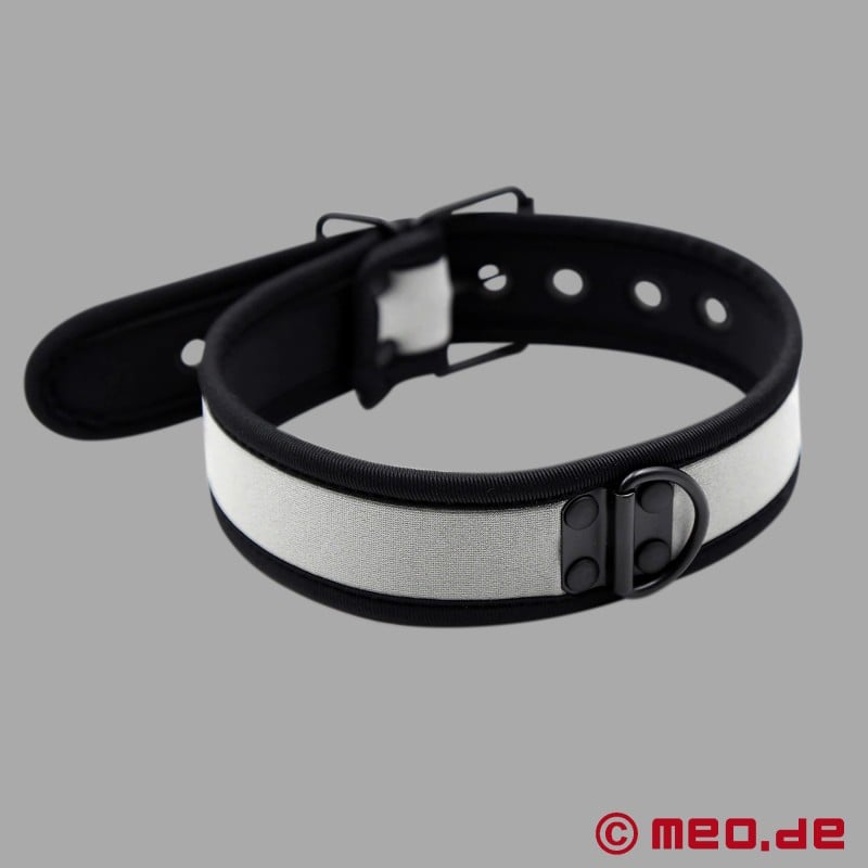 BDSM collar made of neoprene in grey