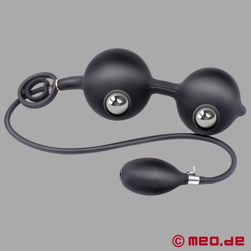 Ağırlık ve Cock Ring ile şişirilebilir XL anal boncukları - 7