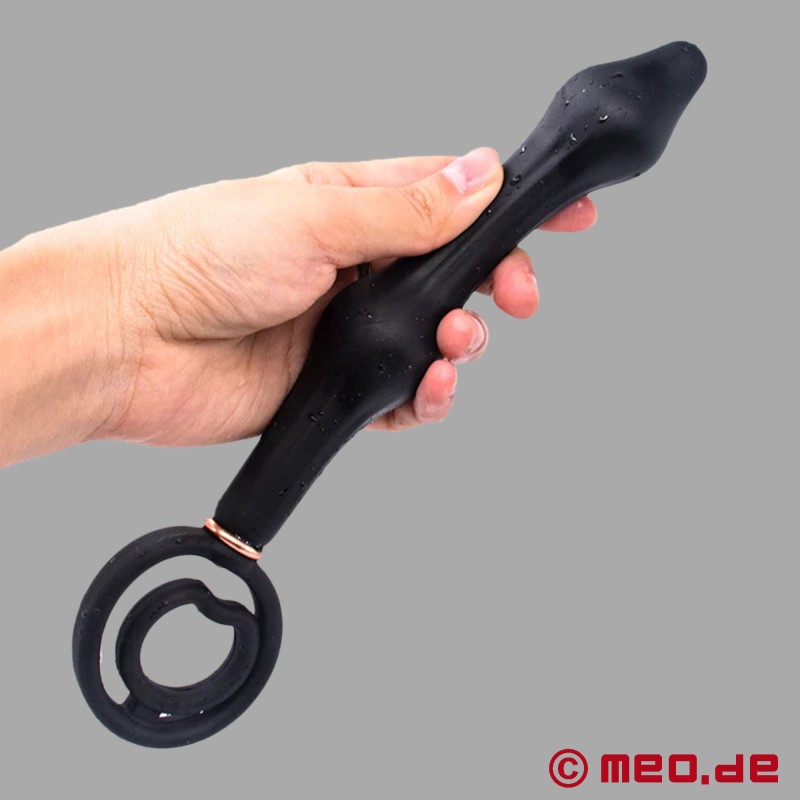 Ağırlık ve Cock Ring ile şişirilebilir XL anal boncukları - 3