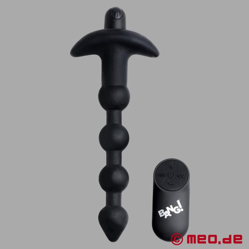 BANG™ - vibruojantys analiniai karoliukai su nuotolinio valdymo pulteliu