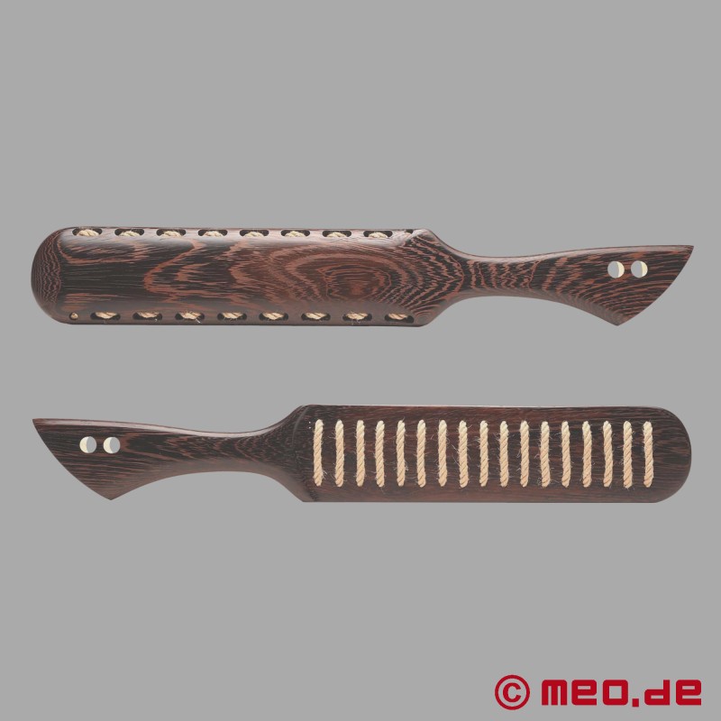 Rough Rider Wooden Rope Paddle - BDSM paddle feito de madeira e juta