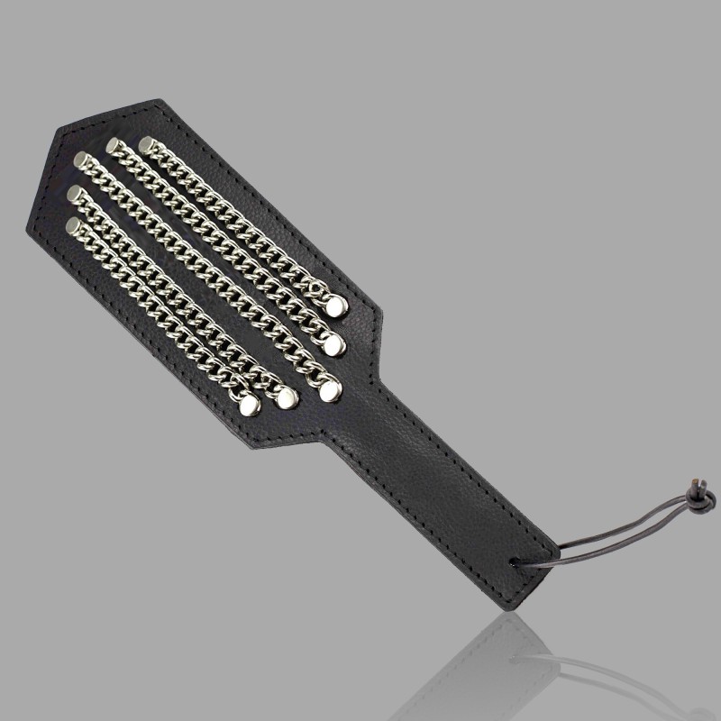 ChainStrike™ by MEO® - BDSM paddle wykonane ze skóry i stali - 3