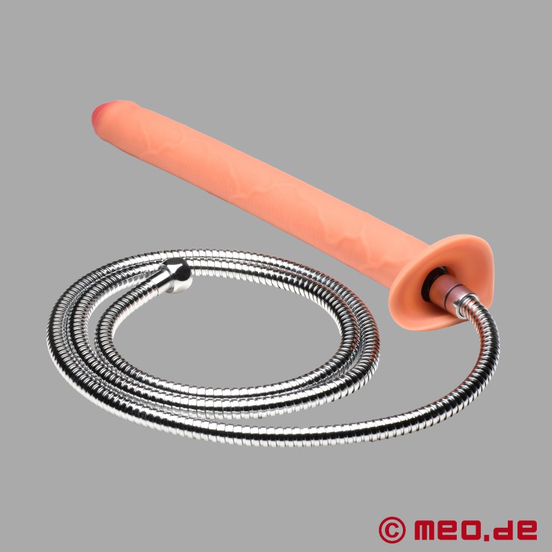 ducha anal de 30 cm de comprimento - Deep Dick Diver - Dildo realista como ducha anal para uma higiene íntima completa