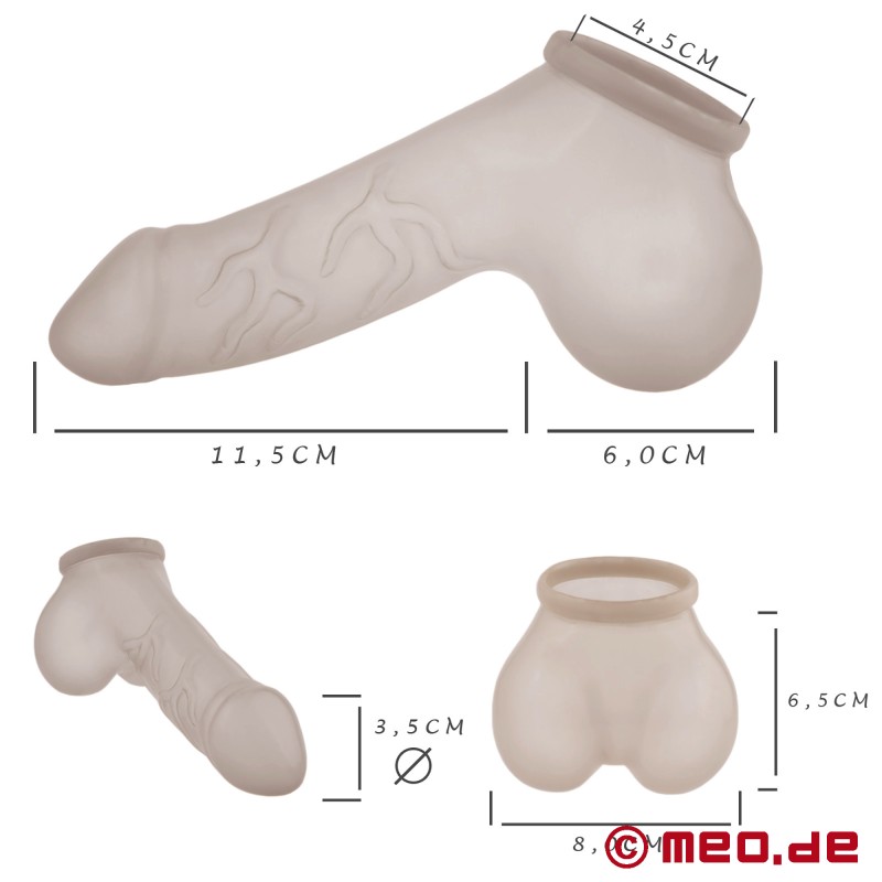 Latex penis sleeve - Danny in zwart