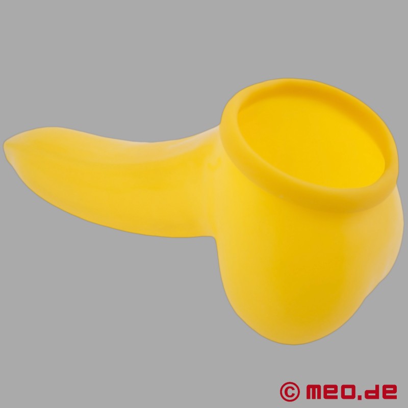 Cock and Ball Sheath in Latex - Banana