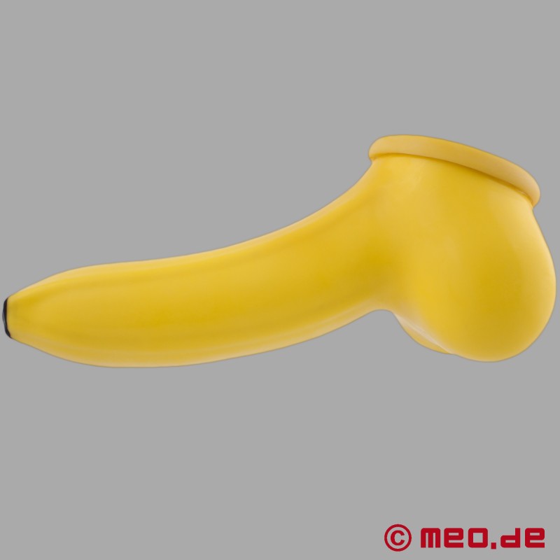 Cock and Ball Sheath in Latex - Banana