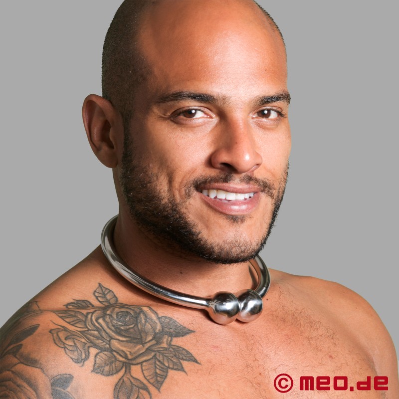 Halsband med kulspänne "Euphoria" - Fetischhalsband i stål - 4