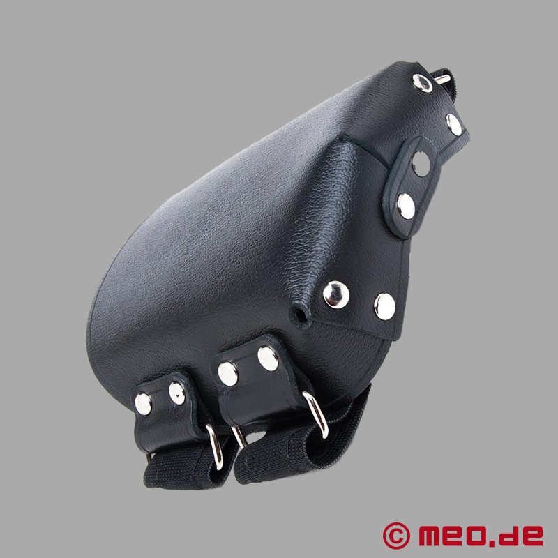 Cock Sucker joelheiras de couro - joelheiras almofadadas para fetiche e BDSM - 5