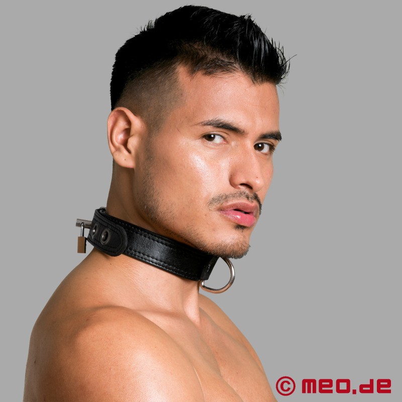 Lockable Leather Slave Collar - San Francisco Collection