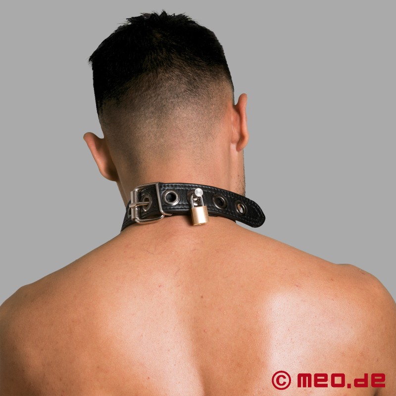 Lockable Leather Slave Collar - San Francisco Collection