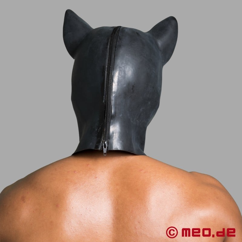 Pig mask - Black latex "Pig" head mask