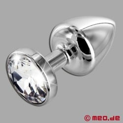 Anaal Sieraden - Silver Star Diamante - Luxe butt plug met kristal