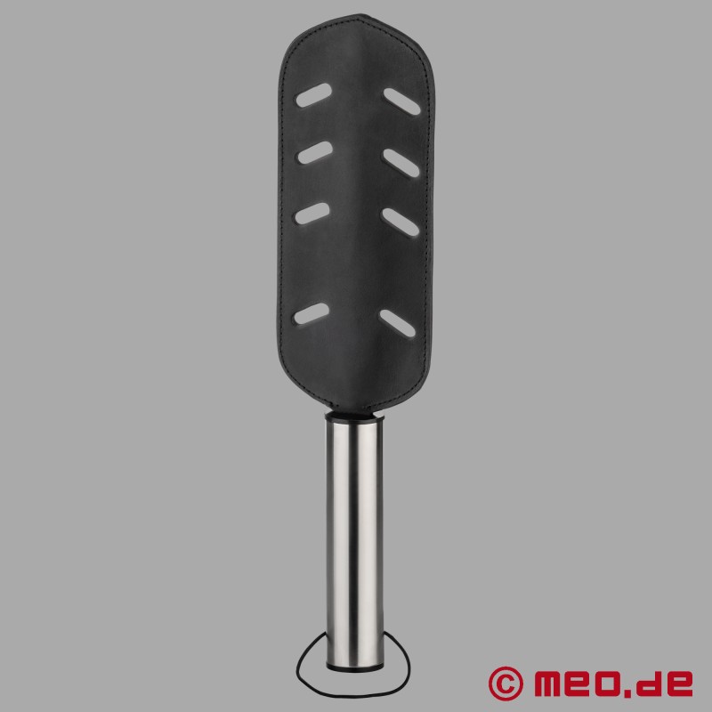 BDSM paddle van roestvrij staal en leer - HurtMe™ van MEO® Duitsland - 2