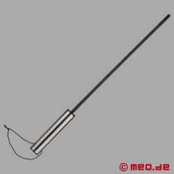 HURTME: Leather and stainless steel cane 